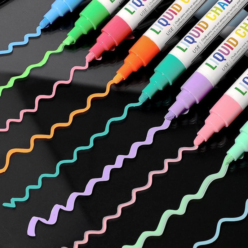 Professional Multi-Surface Liquid Chalk Markers Set
