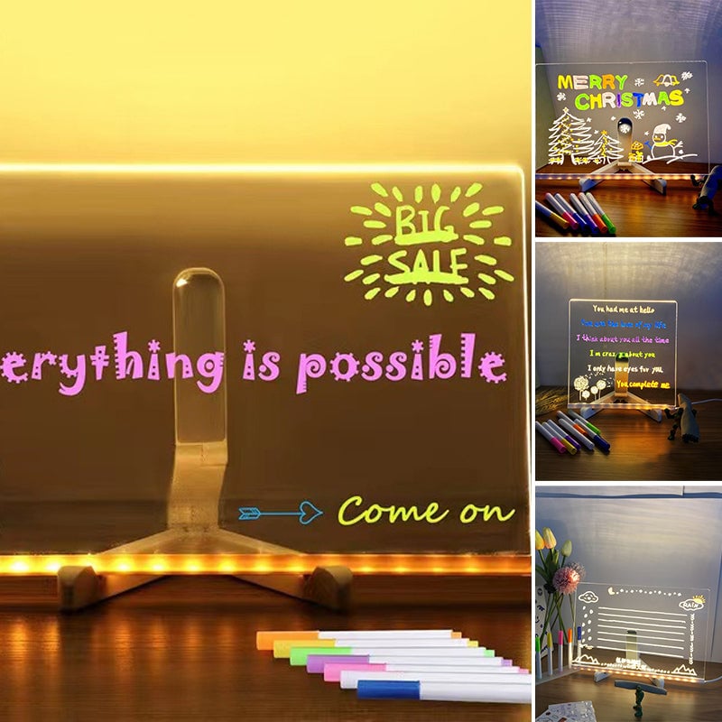 Christmas Sale LED Note Board with Colors