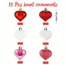 Load image into Gallery viewer, LED Tabletop Birch Tree with 18 Heart Ornaments