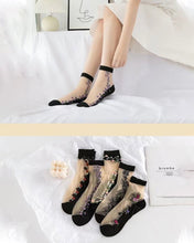 Load image into Gallery viewer, Vibrant Floral Patterned Glass Socks