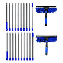Load image into Gallery viewer, 425 cm 2 in 1 Retractable Window Cleaning Brush &amp; Scraper Set