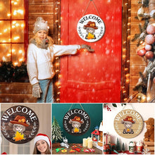 Load image into Gallery viewer, DIY Wooden Christmas Highland Bull Welcome Sign