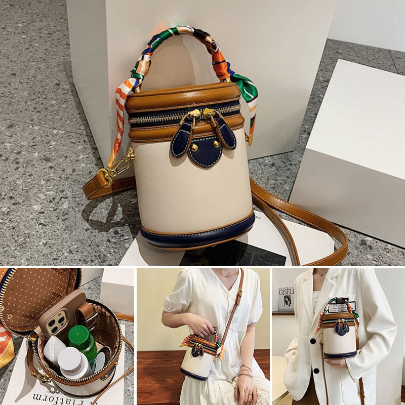 Colorblock Bucket Bag for Women