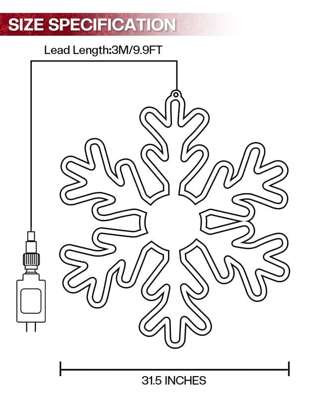 Sakerplus® Smart Led Snowflake Christmas Lights