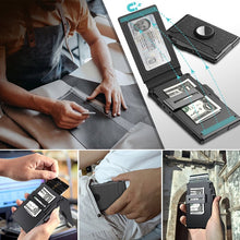 Load image into Gallery viewer, Men's Business Style Pu Leather Card Slots for AirTag