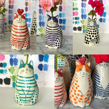 Load image into Gallery viewer, Sank Polka Dot Cat Vase