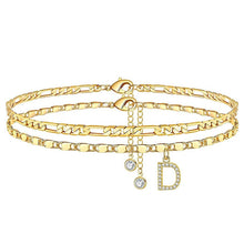 Load image into Gallery viewer, A-Z Letter Layered Ankle Bracelets for Women