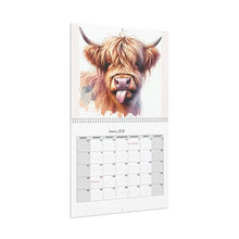 Load image into Gallery viewer, Highland Cow Calendar 2026