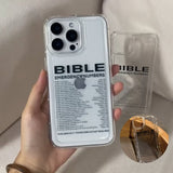 Bible Number Pattern Clear Phone Case