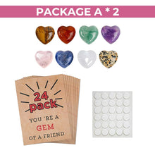 Load image into Gallery viewer, 24 Pack Valentines Cards with Heart-Shape Crystals