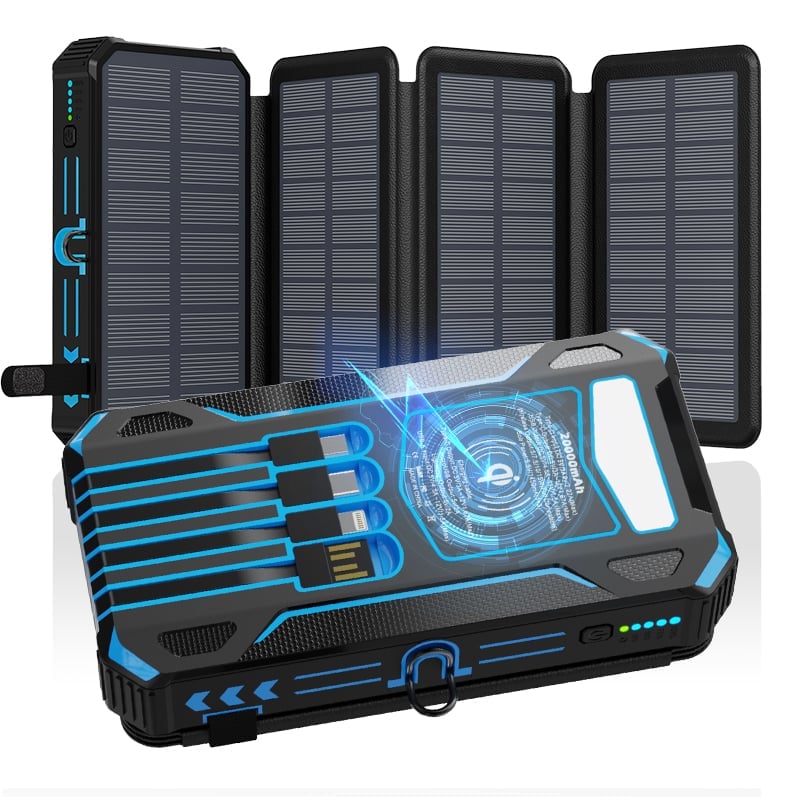 Sakerplus Wireless Portable 30000 Solar Charger Power Bank