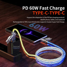 Load image into Gallery viewer, Four-in-One 100W Colorful lights Data Cable
