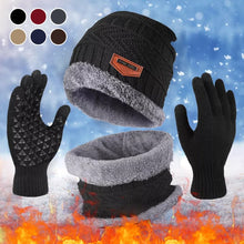 Load image into Gallery viewer, Men's and Women's Unisex Hat Neck Scarf Gloves 3 Piece Set
