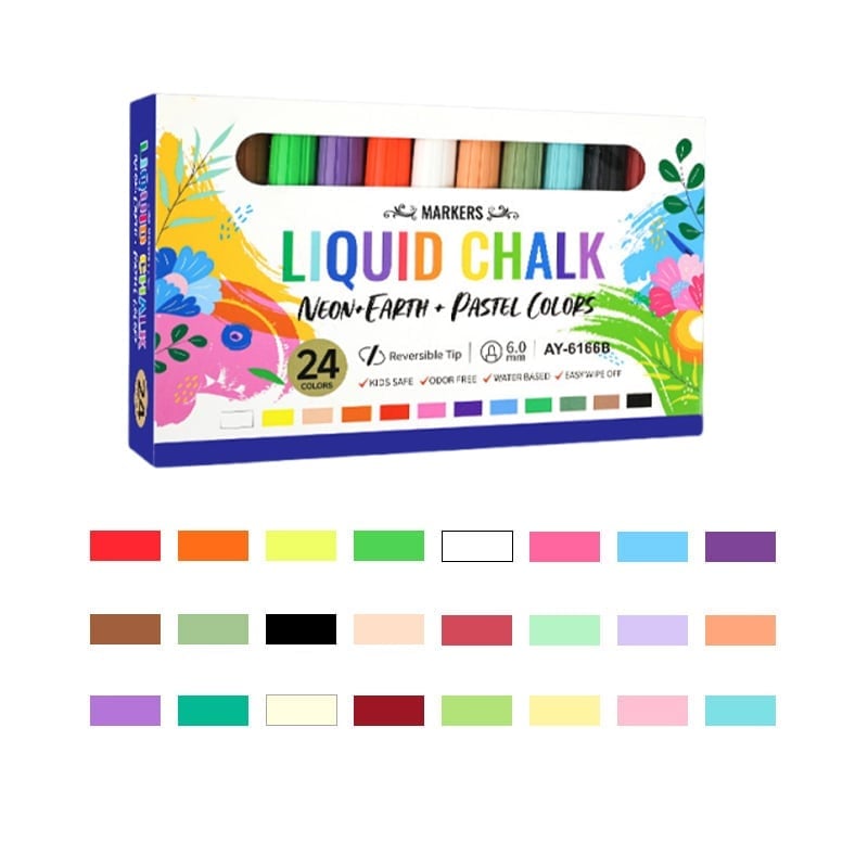 Professional Multi-Surface Liquid Chalk Markers Set