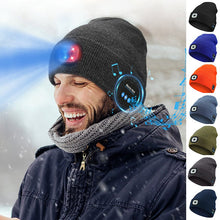 Load image into Gallery viewer, Bluetooth Beanie with LED Light &amp; Removable Speakers