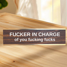 Load image into Gallery viewer, Engraved Desk Sign With Gold Stand