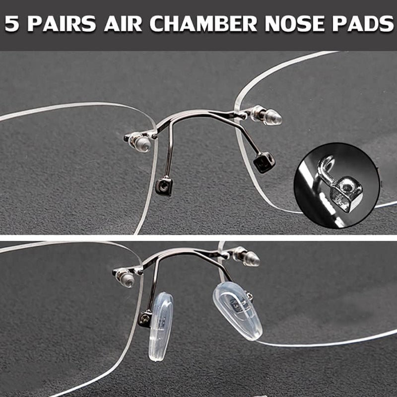 Soft Silicone Air Chamber Eyeglasses Nose Pads (10 pairs)