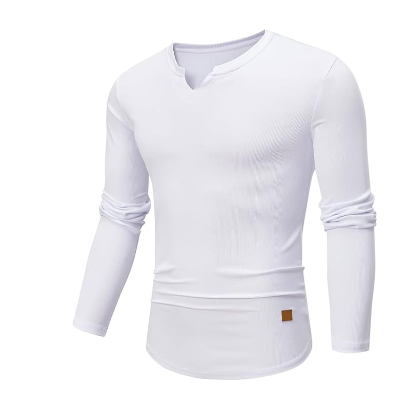 Men's Slim Fit V-Neck Longline Muscle Shirt