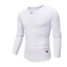 Load image into Gallery viewer, Men's Slim Fit V-Neck Longline Muscle Shirt