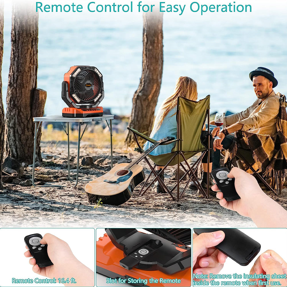 Outdoor Portable Cooling Fan - Rechargeable Camping Fan