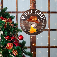 Load image into Gallery viewer, DIY Wooden Christmas Highland Bull Welcome Sign