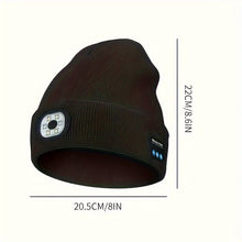 Load image into Gallery viewer, Bluetooth Beanie with LED Light &amp; Removable Speakers