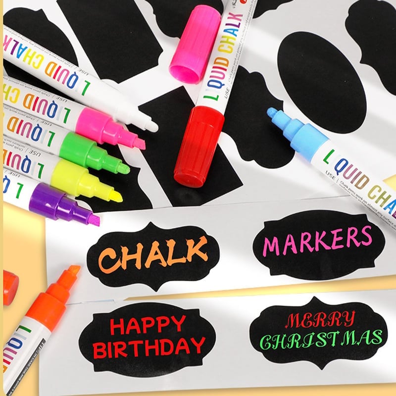 Professional Multi-Surface Liquid Chalk Markers Set