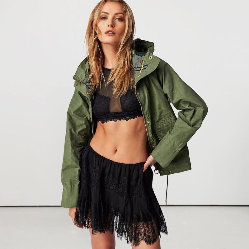 Elegant High-Waist Lace Skirt