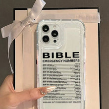 Load image into Gallery viewer, Bible Number Pattern Clear Phone Case