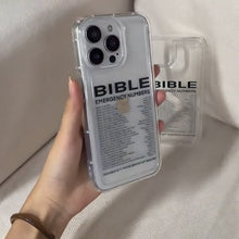 Load image into Gallery viewer, Bible Number Pattern Clear Phone Case