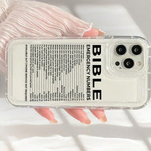 Load image into Gallery viewer, Bible Number Pattern Clear Phone Case