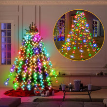 Load image into Gallery viewer, Christmas Tree Waterfall Lights with Ring