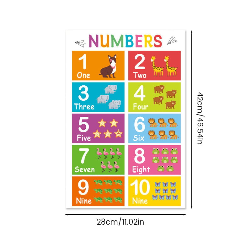 Colorful Educational Posters（18PCS/SET ）