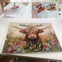Load image into Gallery viewer, Highland Cow Calendar 2026