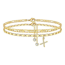 Load image into Gallery viewer, A-Z Letter Layered Ankle Bracelets for Women