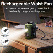 Load image into Gallery viewer, Rechargeable Waist Clip Fan
