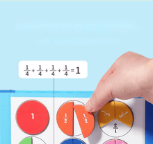 Load image into Gallery viewer, Montessori Magnetic Book Fraction Puzzle For Children