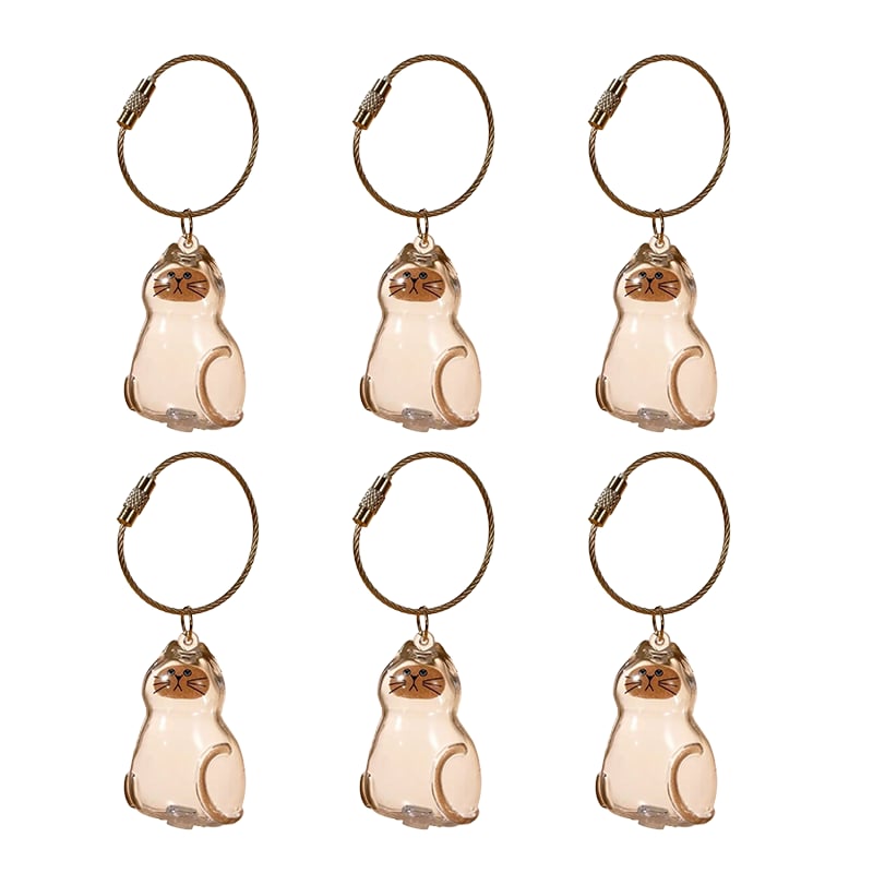 Cat Fur Keepsake Keychain – Transparent Memory Pendant for Pet Hair Storage