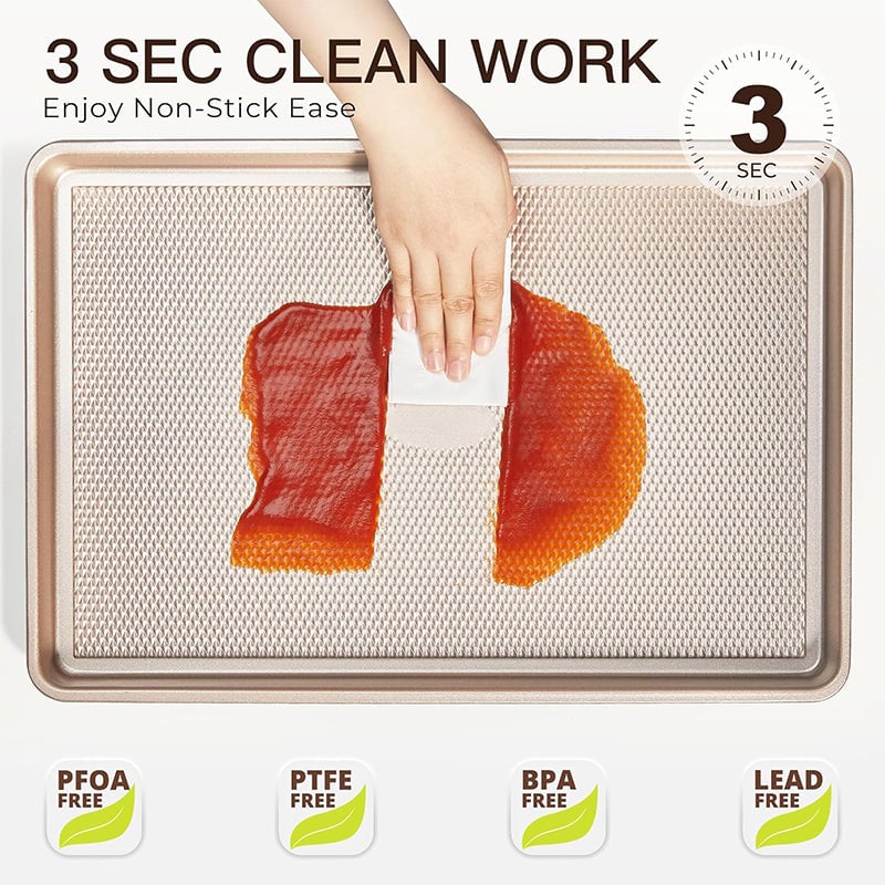 Sakerplus Nonstick Baking Sheet Pan Set