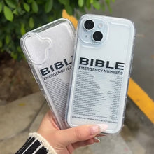 Load image into Gallery viewer, Bible Number Pattern Clear Phone Case