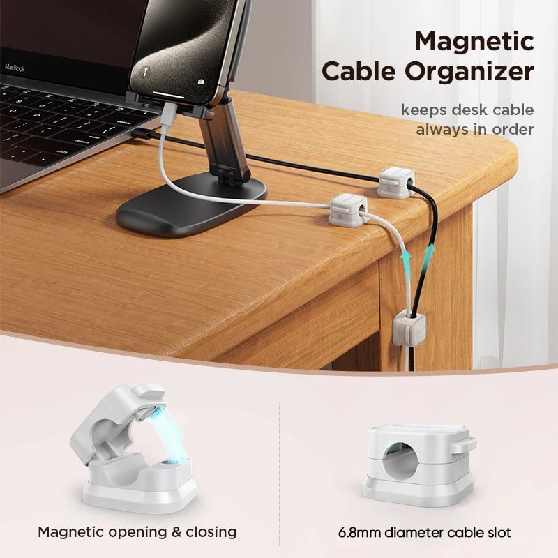 6 Pack Magnetic Cord Organizer Holder