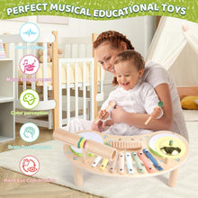 Load image into Gallery viewer, 7 In 1 Wooden Kids Drum Set
