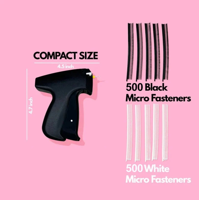 Quick Clothing Fixer(1 Set consists of glue needles (1000) +6 gun needles + a tag gun)