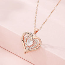 Load image into Gallery viewer, Heart-Shaped Pendant Necklace with Bear &amp; Rose Gift Box