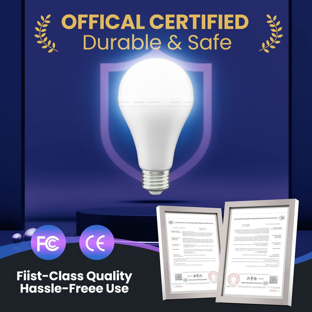 Sakerplus Emergency Rechargeable LED Light Bulbs