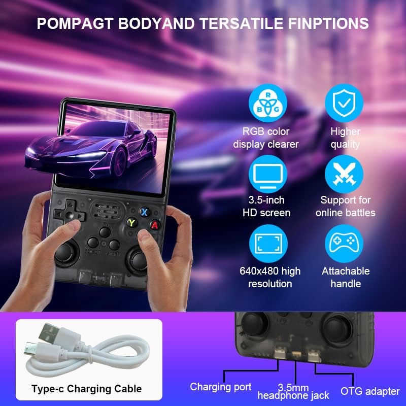 Sakerplus® Retro Handheld Game Console Portable