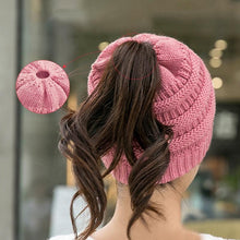 Load image into Gallery viewer, Soft Knit Ponytail Cap