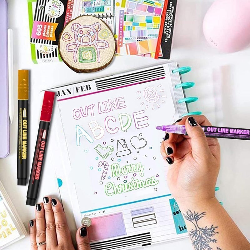Dreamy Sparkle Dual-Line Contour Pen