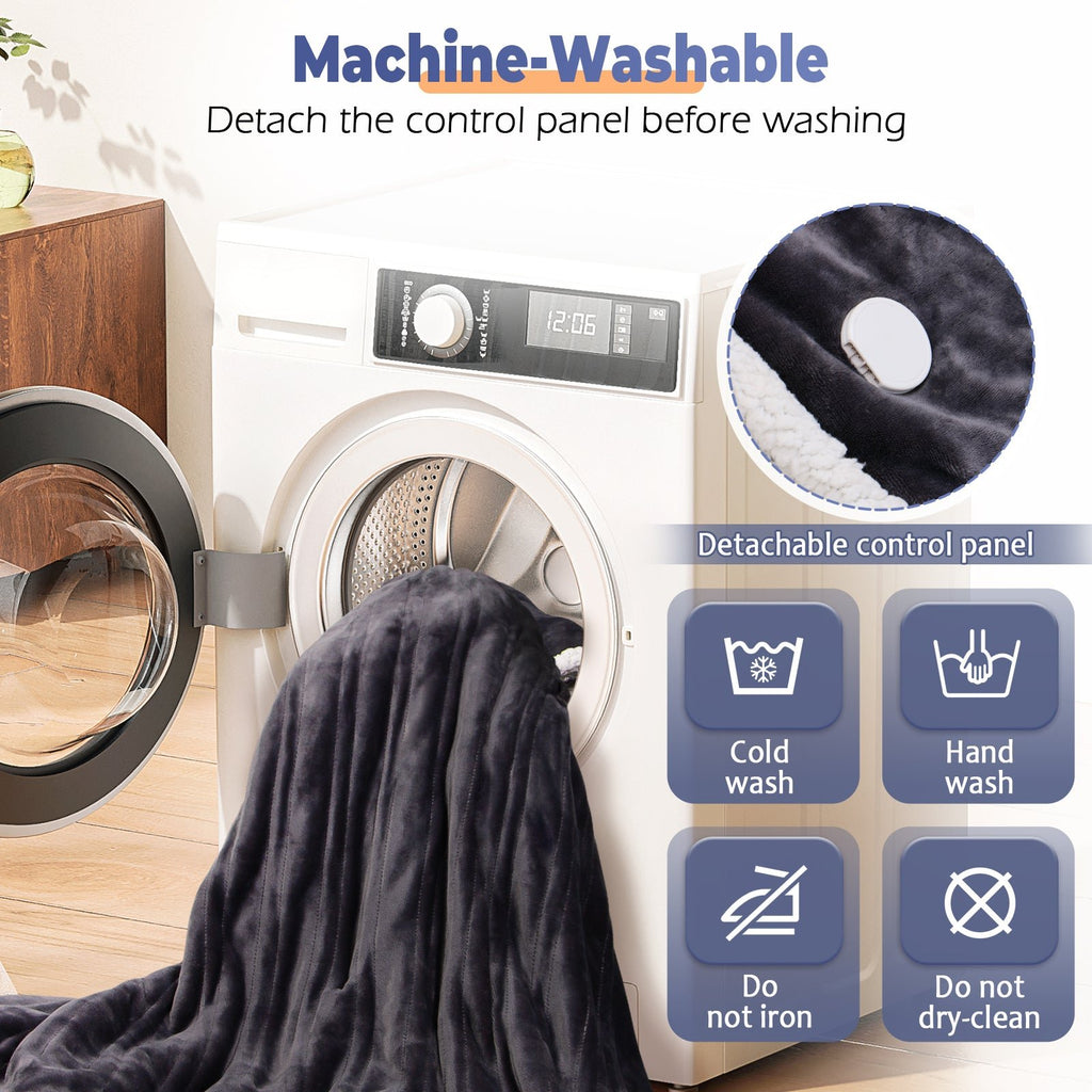 Electric Wearable Throw Blanket with Sleeves