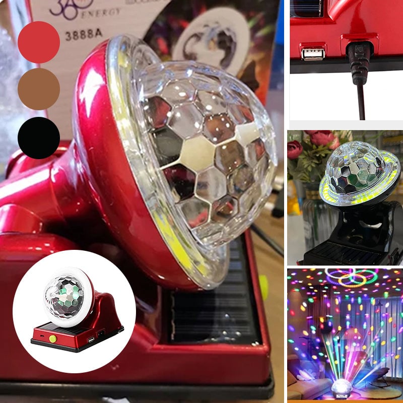 Solar Charging Colorful Magic Ball RGB Atmosphere Light